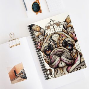 French Bulldog, Spiral Notebook - Ruled Line