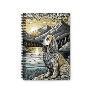 Serenity in Nature with a Golden Cocker Spaniel Spiral Notebook